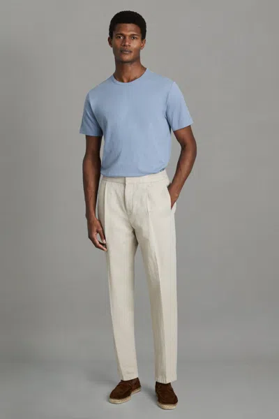 Reiss Reef Blue Cotton Crew Neck T-shirt