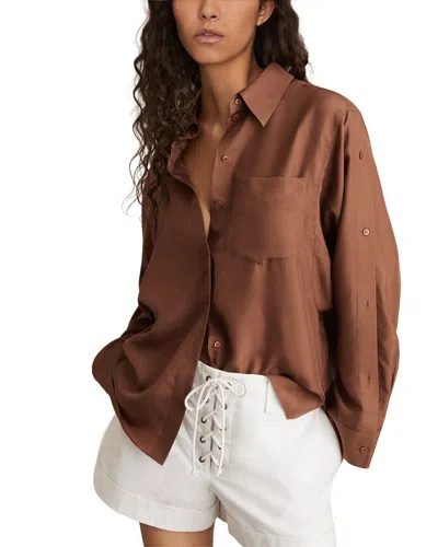 Reiss Reenie-silk Shirt In Multi