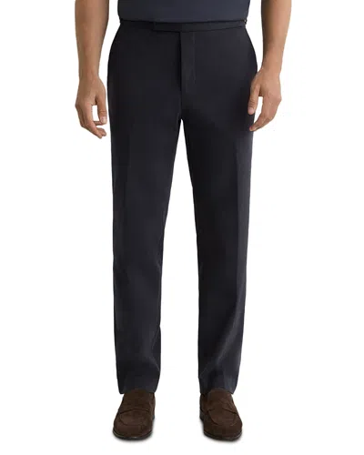 Reiss Regent Brushed Twill Trousers In Blue