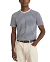 Reiss Mens Bay Striped Cotton-jersey T-shirt Blue White In Blue/white
