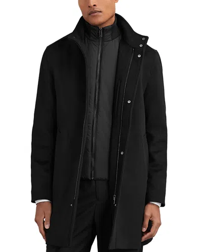Reiss Regular Fit Removable Vest Coat In Black
