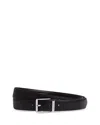 Reiss Mens Black Brown Reign Interchangeable-buckle Reversible Leather Belt In Black