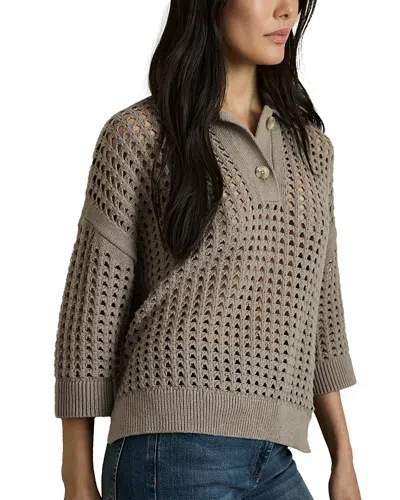 Reiss Reika Polo Sweater In Stone