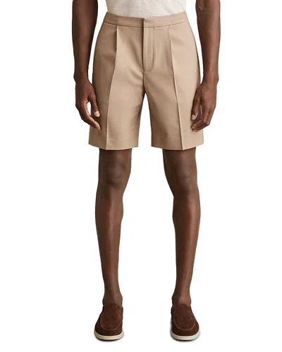 Reiss Relaxed Drawstring Shorts In Soft Camel