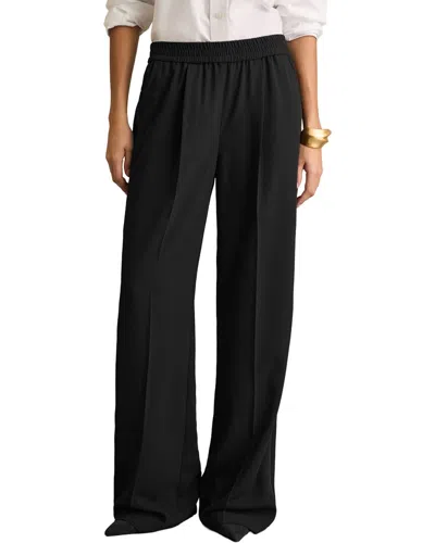Reiss Remi Side Stripe Wide Leg Trouser In Black