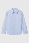Reiss Remote - Soft Blue Teen Slim Fit Cotton Shirt, Uk 13-14 Yrs