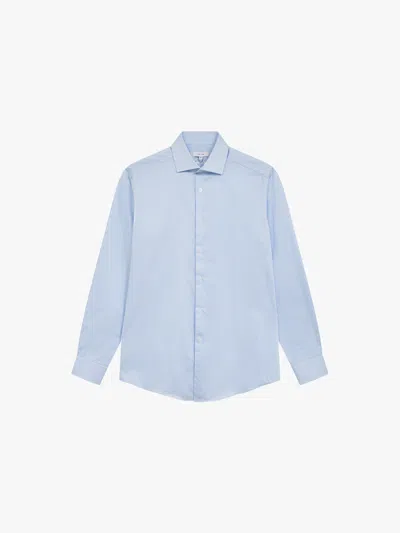 Reiss Remote Bengal Striped Cotton Slim Fit Shirt In Blue
