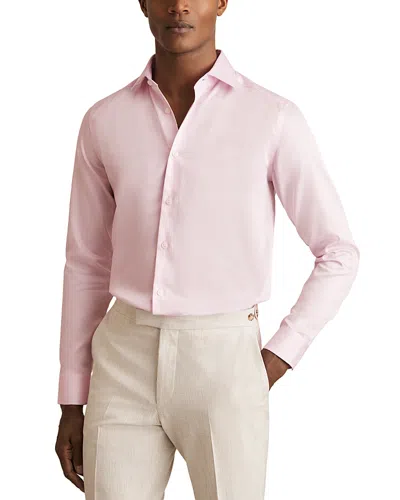 REISS REMOTE SLIM FIT SATIN COTTON SHIRT