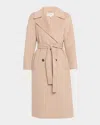 Reiss Rene Double-breasted Wool-blend Coat In Neutral