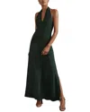 Reiss Rene-hybrid Midi Dress In Green