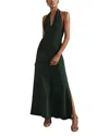 Reiss Rene-hybrid Midi Dress In Green