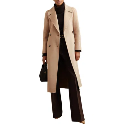 Reiss Rene Wool Blend Coat In Brown