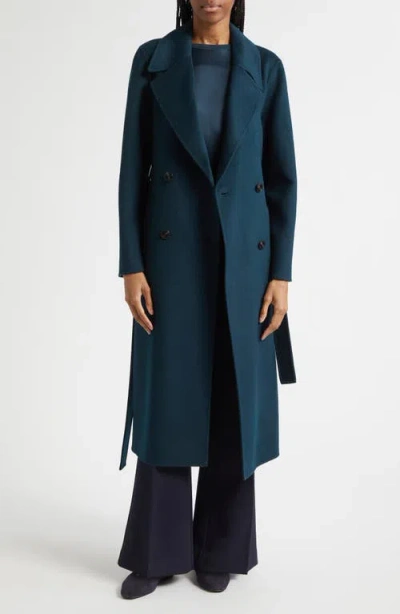 Reiss Rene Wool Blend Double Face Coat In Blue