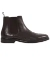 Reiss Renor Leather Boot In Burgundy