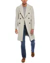 Reiss Review Wool-blend Overcoat In Gray