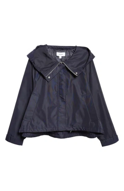 Reiss Rhea Hooded Jacket In Navy