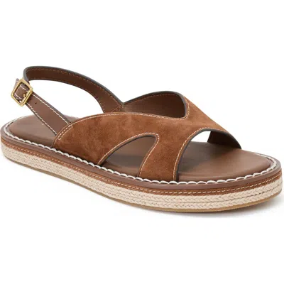 Reiss Rhia Espadrille Slingback Sandal In Brown