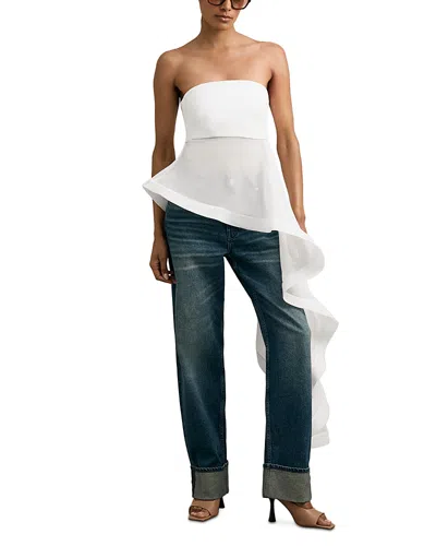 Reiss Rhianna Drape Corset Top In Multi