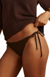 Reiss Riah String Bikini Bottom In Chocolate