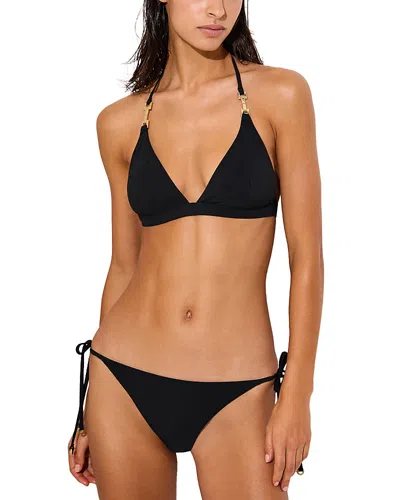 Reiss Riah Triangle Bikini Top In Black