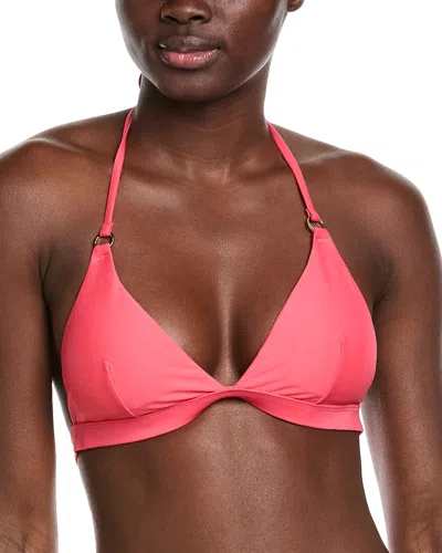 Reiss Riah Triangle Bikini Top In Pink