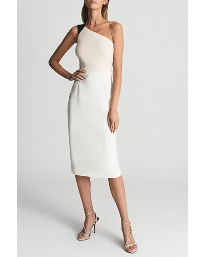 Reiss Riana Colorblocked Bodycon Dress In White