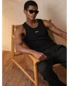 Reiss Ribbed Tank Top In Black