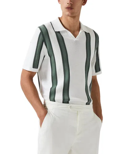 Reiss Ricco Che Open Collar Top In White