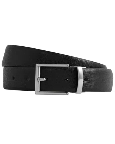 Reiss Ricky Reversible Leather Belt In Black