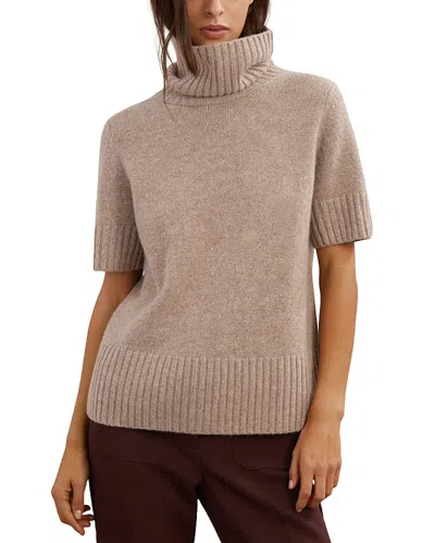 Reiss Riess Esme Cashmere Roll Neck Sweater In Brown