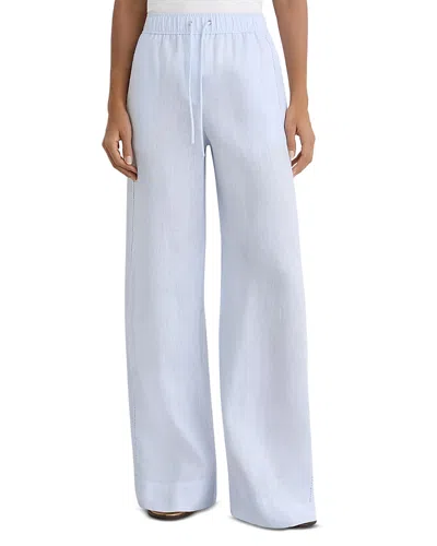 Reiss Riley Linen Pants In Blue