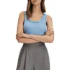 Reiss Riley Round-neck Silk-blend Vest Top In Blue