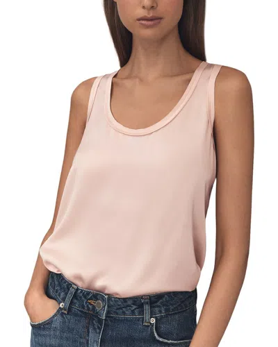 Reiss Riley Silk-blend Vest In Pink