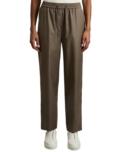 Reiss Riley Tapered Wool-blend Trouser In Brown