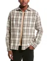 Reiss Rio Wool-blend Brushed Checked Overshirt In White