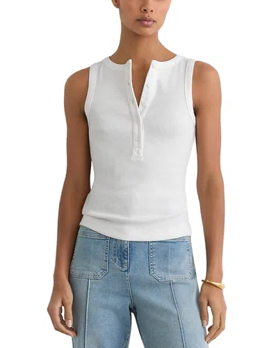 Reiss Rita Henley Tank In White