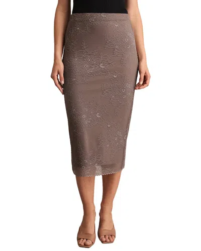 Reiss Rita Lace Skirt In Brown