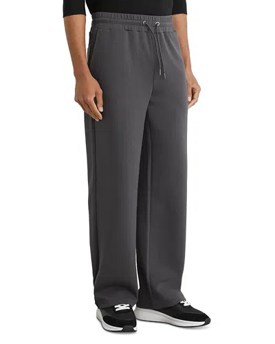 Reiss Rivo Relaxed Interlock Drawstring Jogger Pants In Gray
