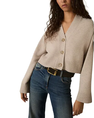 Reiss Rixy Wool & Cashmere-blend Cardigan In Brown