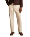 Reiss Stone Slim-fit Five-pocket Trousers In Neutral