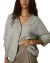 Reiss Grey Robyn Alpaca Wool-blend Brushed Cardigan