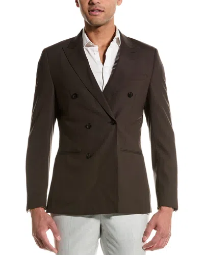 Reiss Roll Wool-blend Blazer In Black