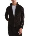 Reiss Rome Velour Zip Through Jacket In Gold