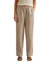 Reiss Romie Linen Jogger In Brown