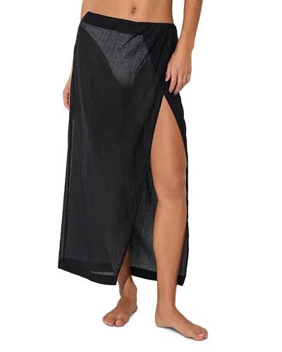 Reiss Rosa Beach Skirt Swim Cover-up In Black