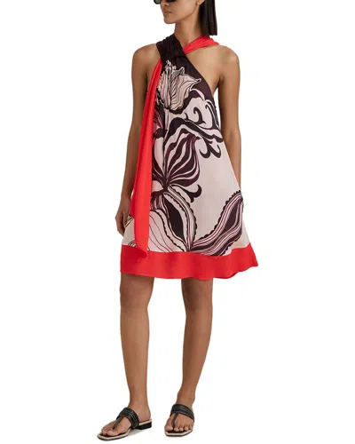 Reiss Rosa Orchid Print Shift Dress In Multi