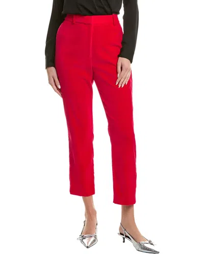 Reiss Rosa Velvet Trouser In Red