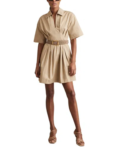 Reiss Rosalie Short Waist Dress In Neutral