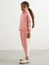 Reiss Rose Cotton-blend Joggers And Hoodie Set In Pink