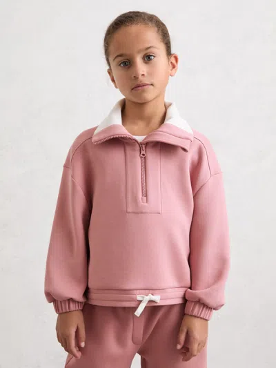 REISS REISS ROSE LANEY 3-9 YRS FUNNEL-NECK INTERLOCK ZIP SWEATSHIRT